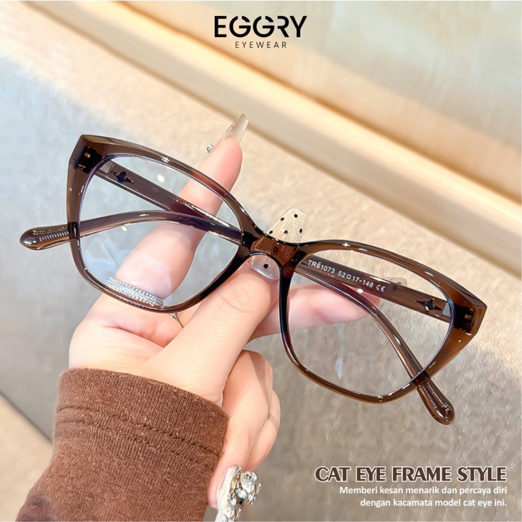 EGGRY TR81073 - Kacamata Minus Photocromic Cat Eye